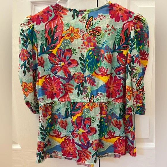 Sohana Tuni Top Puff Sleeve Size Medium - Picture 8 of 9